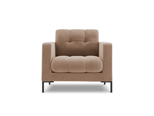 Bali Armchair, 87x96 cm — Beige / Black Metal