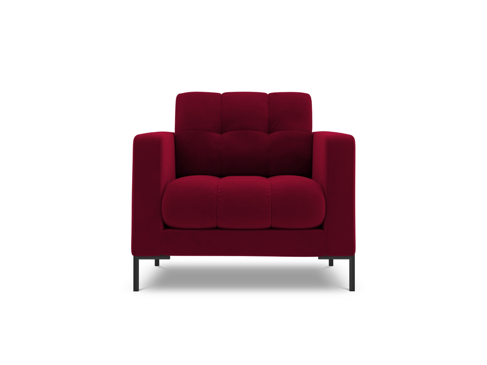 Bali Armchair, 87x96 cm — Red / Black Metal