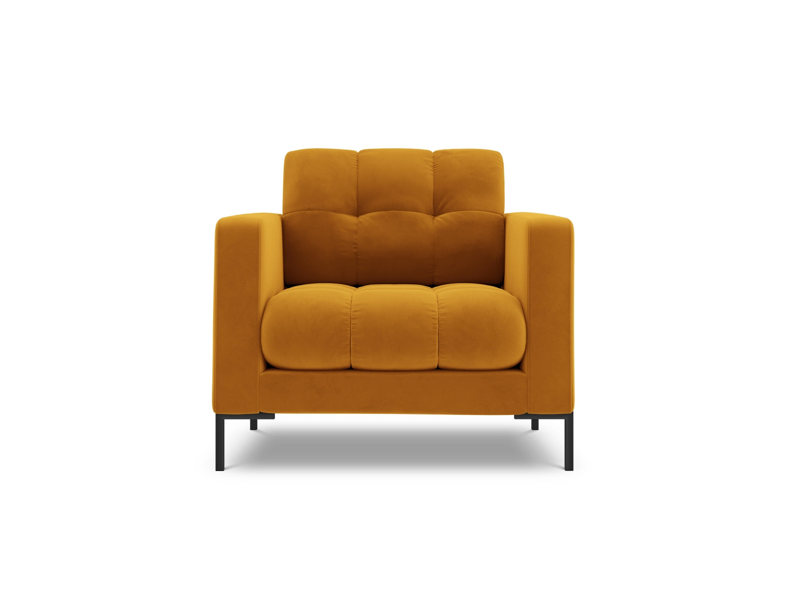 Bali Armchair, 87x96 cm — Yellow / Black Metal