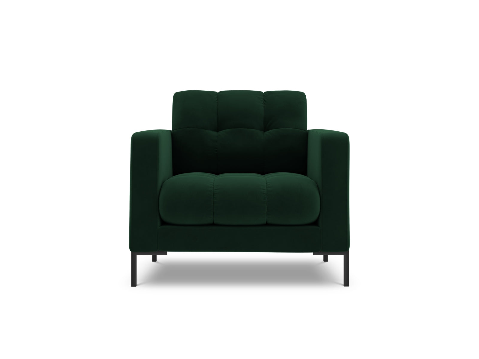 Bali Armchair, 87x96 cm — Bottle Green / Black Metal