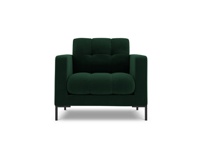 Bali Armchair, 87x96 cm — Bottle Green / Black Metal