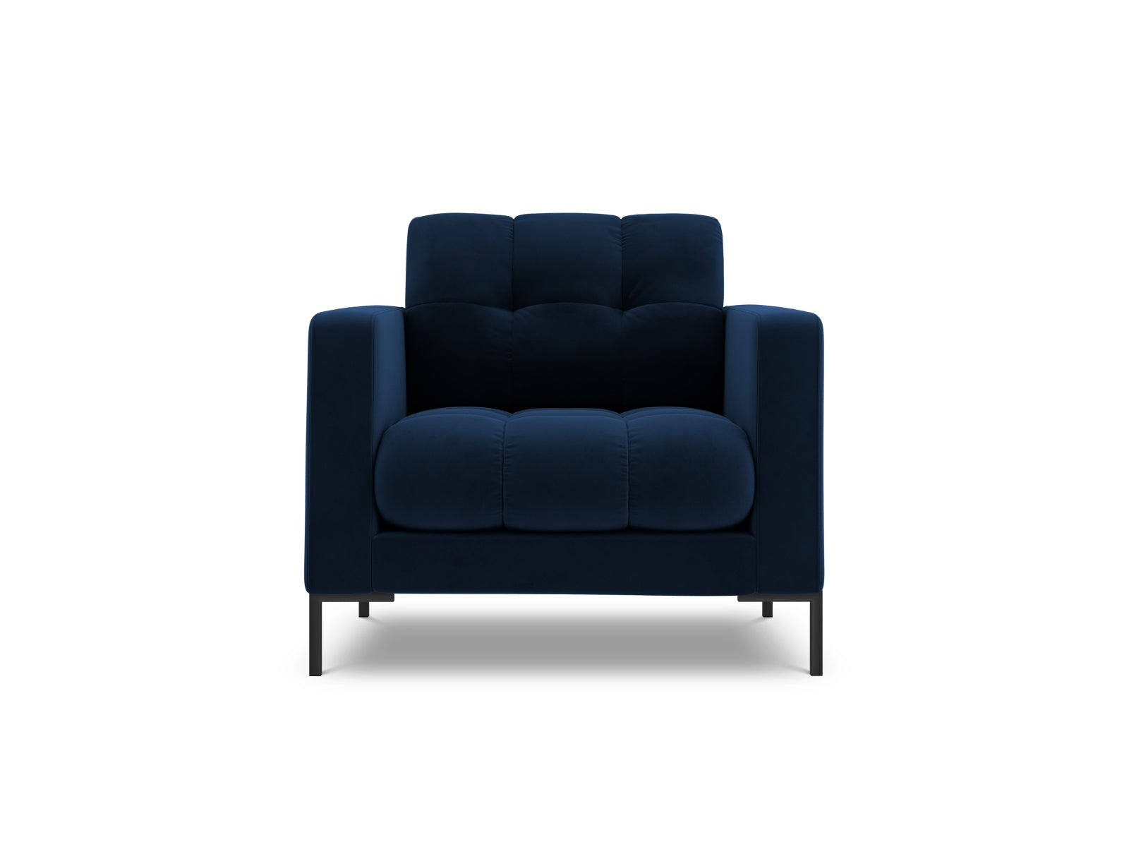 Bali Armchair, 87x96 cm — Royal Blue / Black Metal