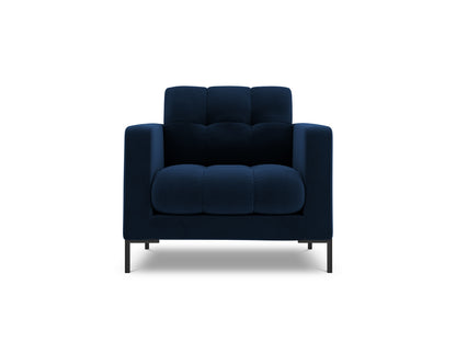 Bali Armchair, 87x96 cm — Royal Blue / Black Metal