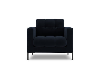 Bali Armchair, 87x96 cm — Dark Blue / Black Metal