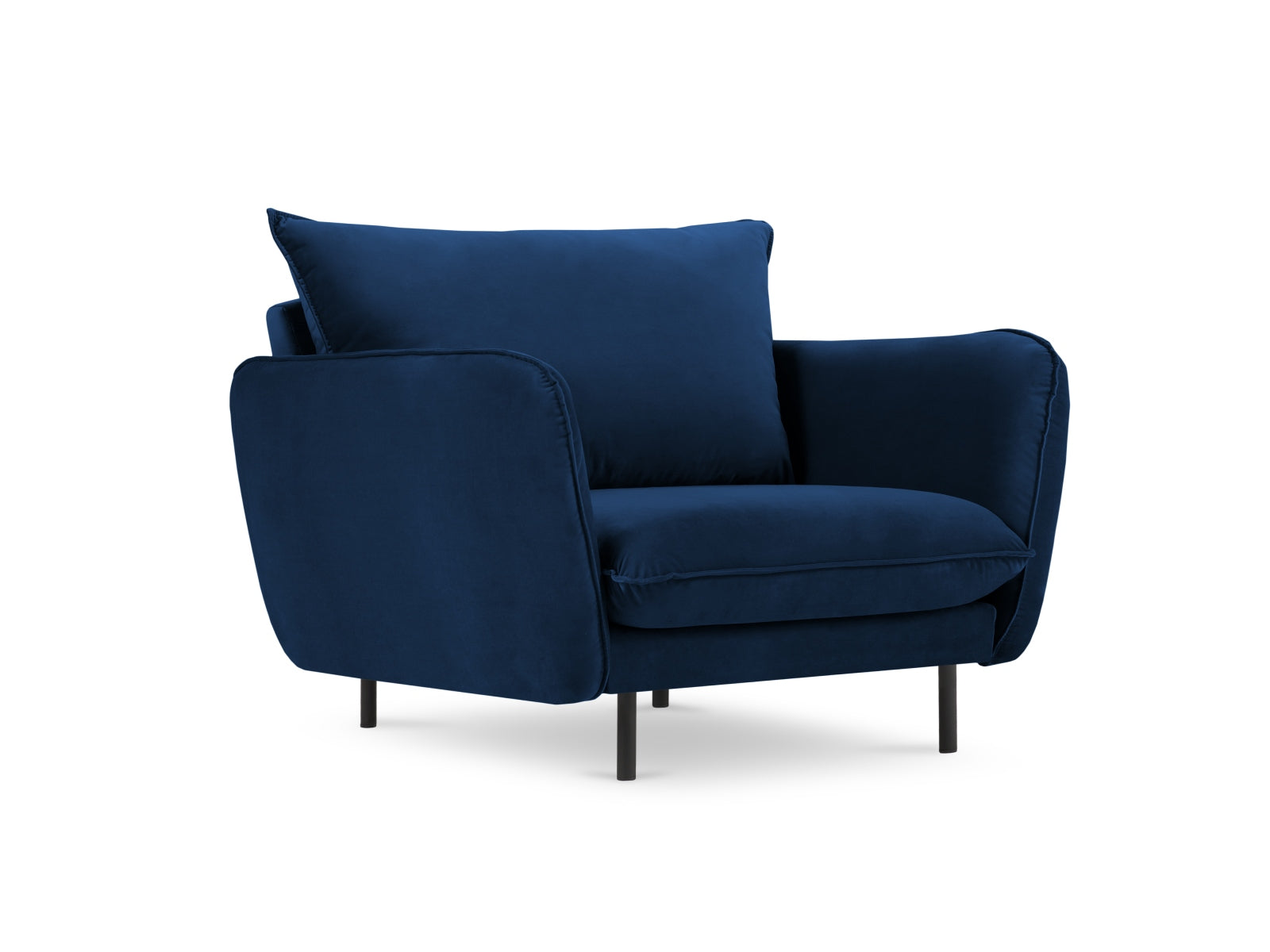Vienna Armchair, 97x94 cm — Royal Blue / Black Metal