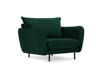 Vienna Armchair, 97x94 cm — Bottle Green / Black Metal