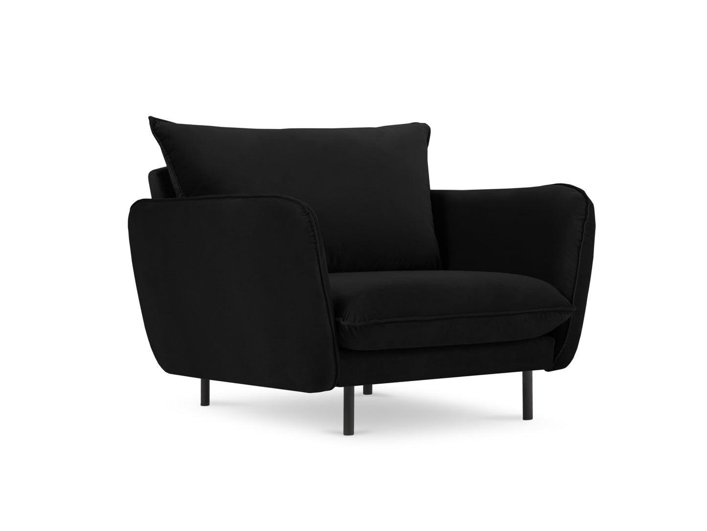 Vienna Armchair, 97x94 cm — Black / Black Metal