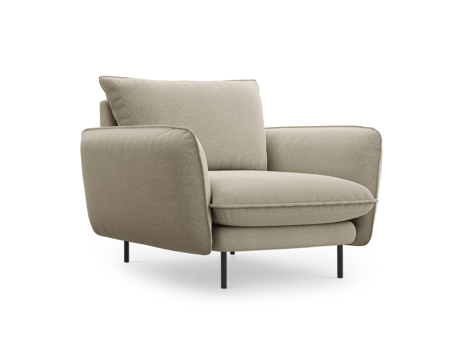 Vienna Armchair, 97x94 cm — Beige / Black Metal