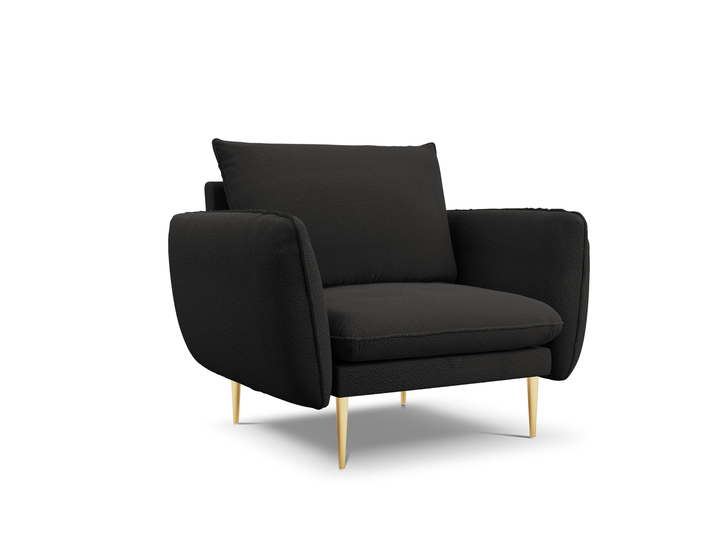 Vienna Armchair, 97x94 cm — Black / Gold Metal