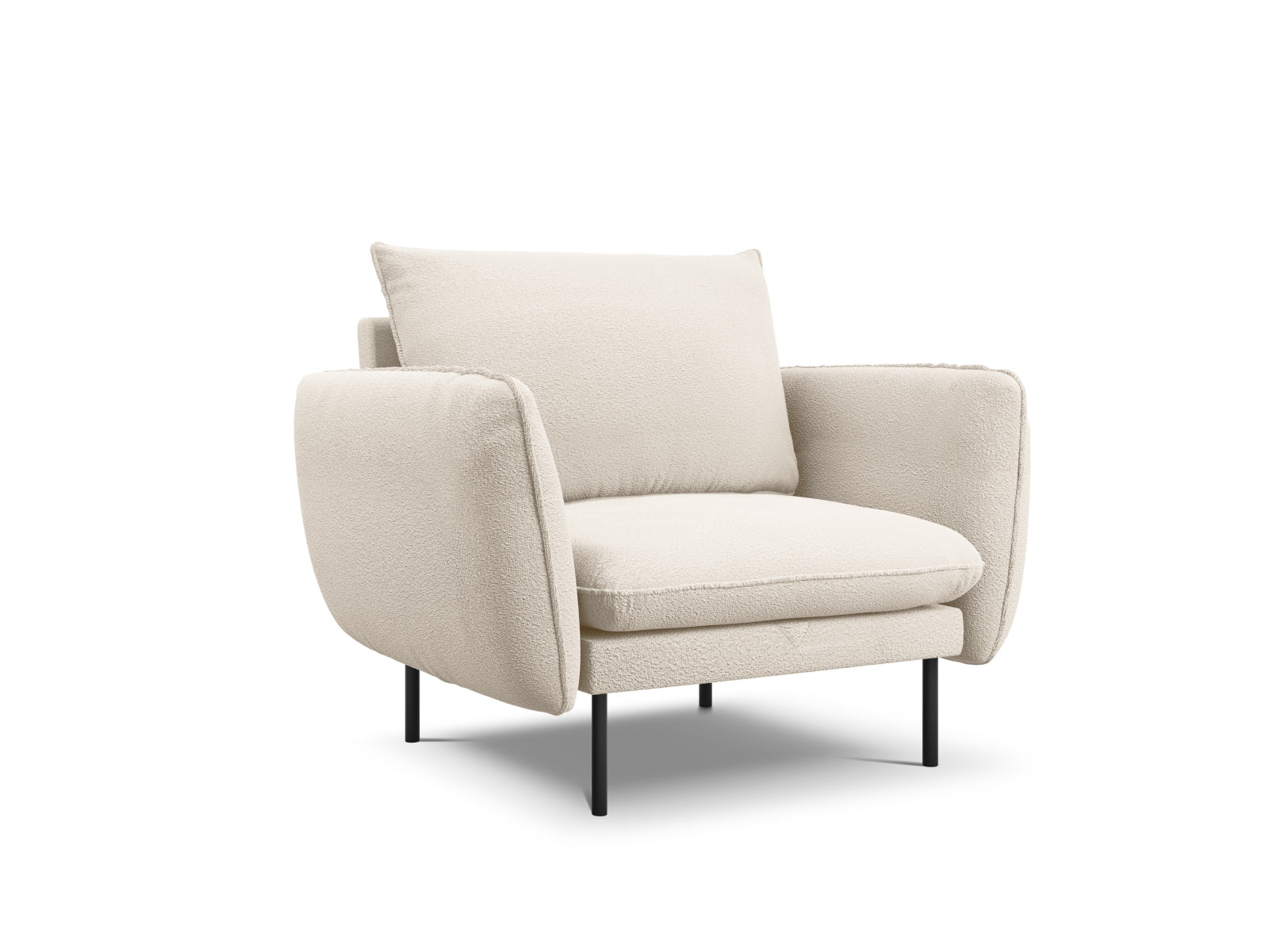 Vienna Armchair, 97x94 cm — Beige / Black Metal