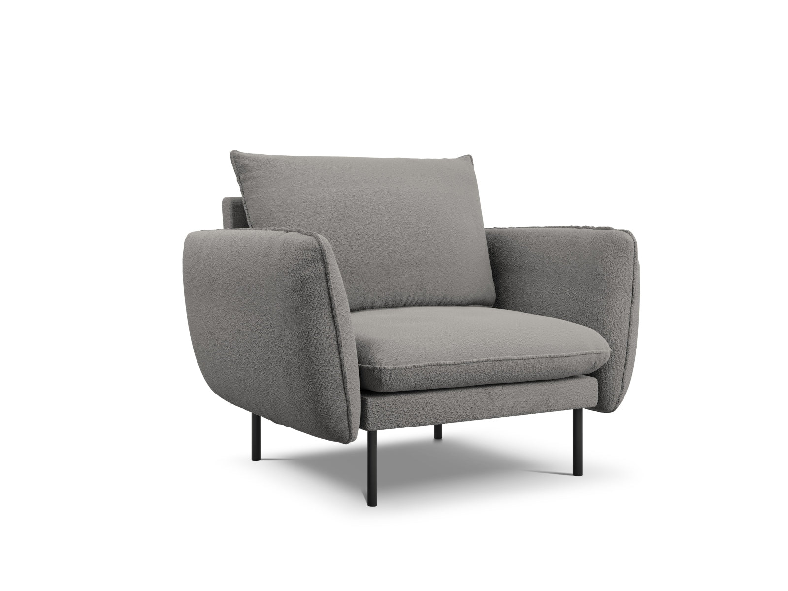 Vienna Armchair, 97x94 cm — Grey / Black Metal