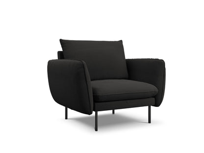 Vienna Armchair, 97x94 cm — Black / Black Metal