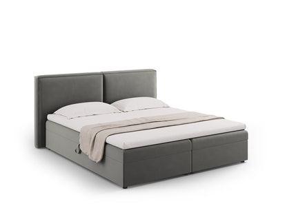Arendal Boxspring Bed Set — Light Grey