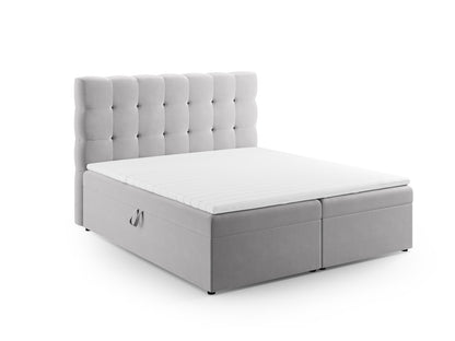 Bali Boxspring Bed Set — Silver