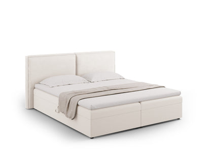 Arendal Boxspring Bed Set — Light Beige
