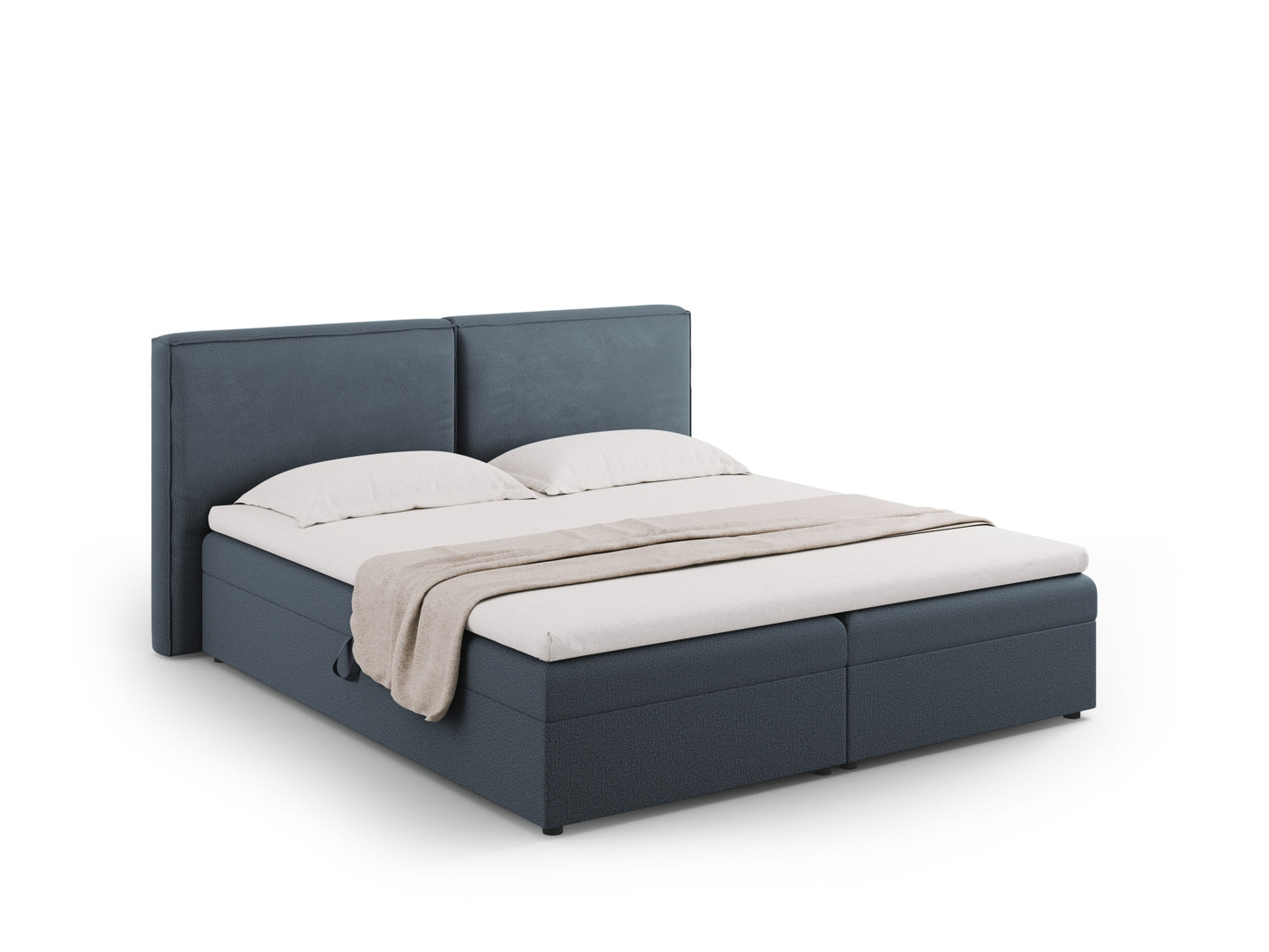Arendal Boxspring Bed Set — Blue