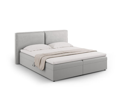 Arendal Boxspring Bed Set — Light Grey