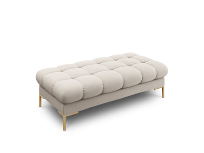 Bali Bench, 2 Seats, 133x62 cm — Beige / Gold Metal