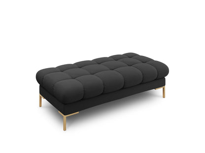 Bali Bench, 2 Seats, 133x62 cm — Dark Grey / Gold Metal