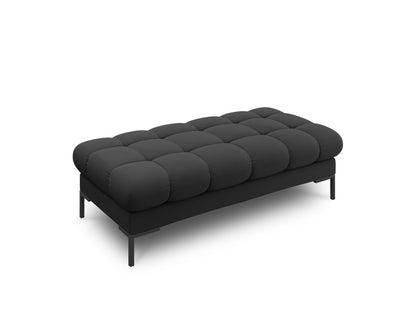 Bali Bench, 2 Seats, 133x62 cm — Dark Grey / Black Metal