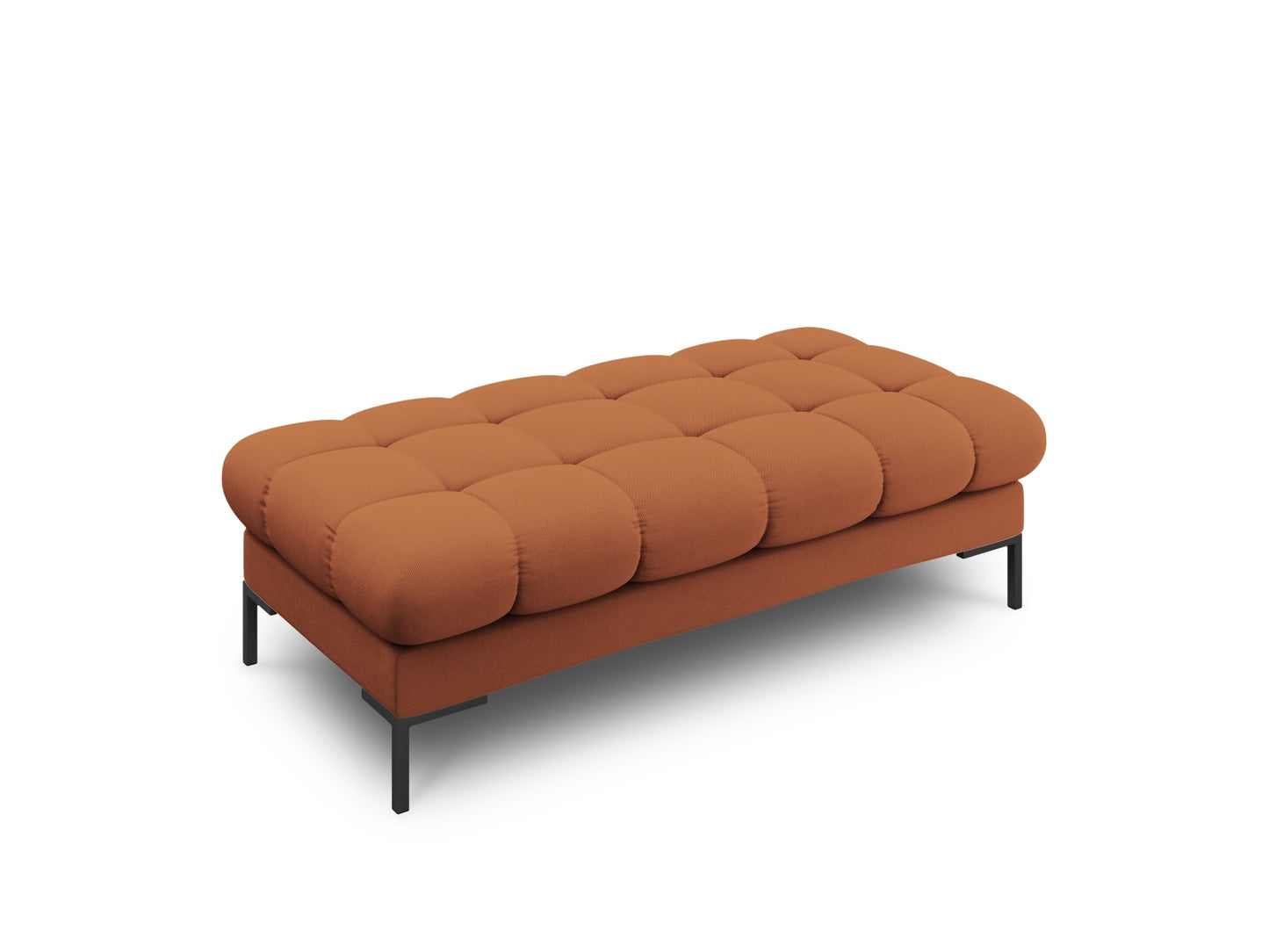 Bali Bench, 2 Seats, 133x62 cm — Brick / Black Metal