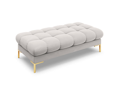 Bali Bench, 2 Seats, 133x62 cm — Silver / Gold Metal