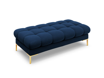 Bali Bench, 2 Seats, 133x62 cm — Royal Blue / Gold Metal