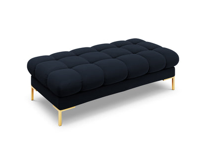 Bali Bench, 2 Seats, 133x62 cm — Dark Blue / Gold Metal