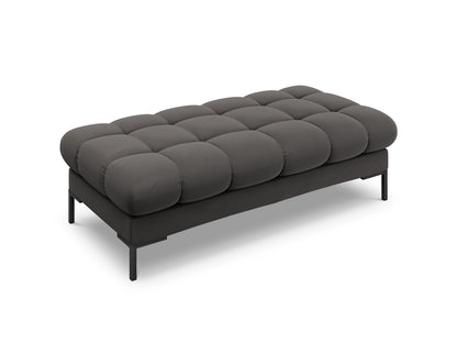 Bali Bench, 2 Seats, 133x62 cm — Dark Grey / Black Metal