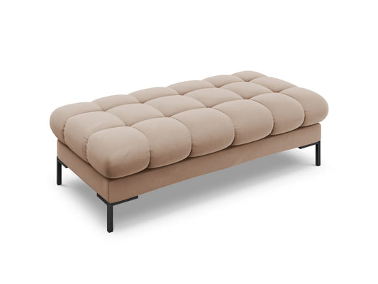 Bali Bench, 2 Seats, 133x62 cm — Beige / Black Metal