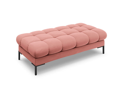 Bali Bench, 2 Seats, 133x62 cm — Pink / Black Metal