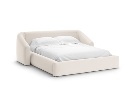 Campi Storage Bed With Headboard — Light Beige