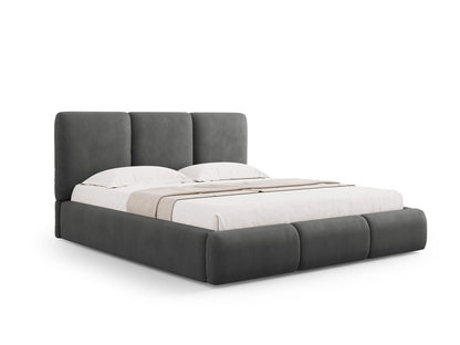 Nicolas Storage Bed With Headboard — Dark Grey