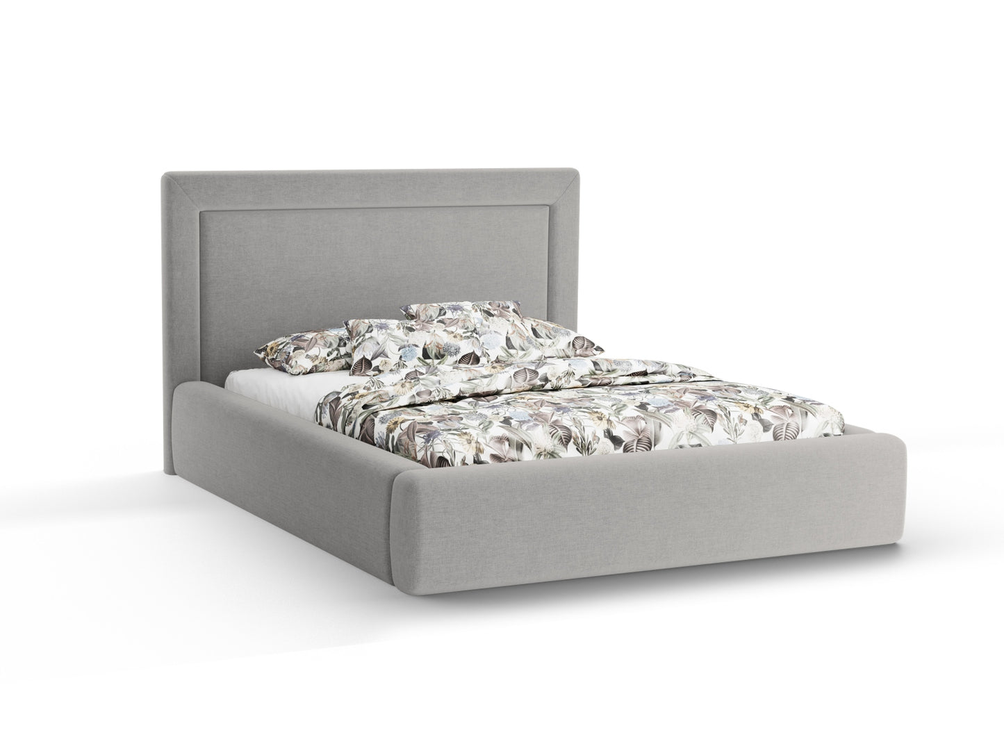 Kemer Storage Bed With Headboard — Grey