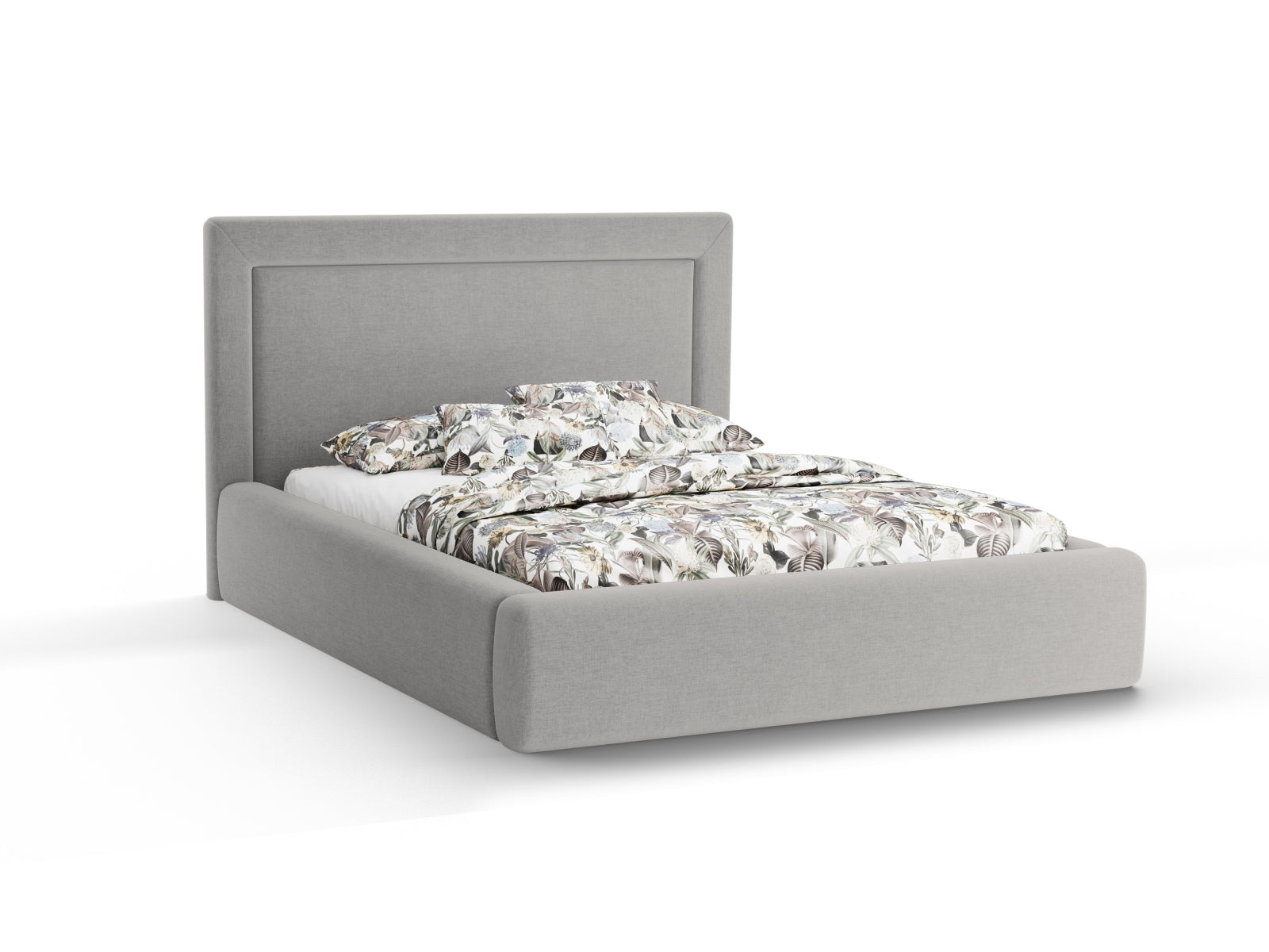 Kemer Storage Bed With Headboard — Grey