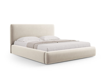 Colonel Storage Bed With Headboard — Light Beige