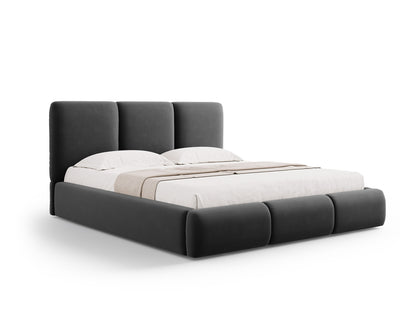 Nicolas Storage Bed With Headboard — Dark Grey