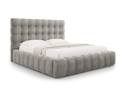 Bali Storage Bed With Headboard — Light Grey