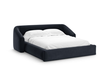 Campi Storage Bed With Headboard — Dark Blue