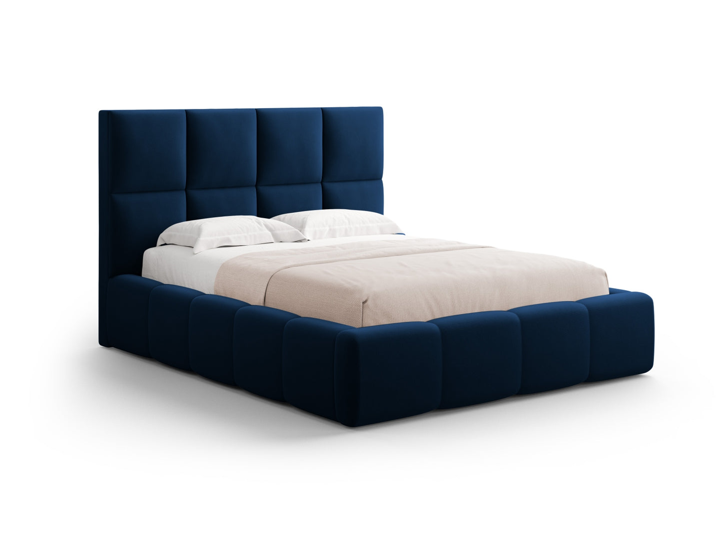 Livigno Storage Bed With Headboard — Royal Blue