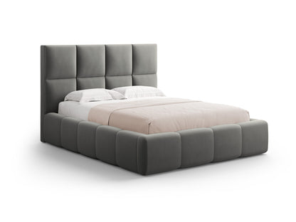 Livigno Storage Bed With Headboard — Light Grey
