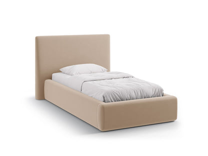 Asti Storage Bed With Headboard, 130x220 cm — Almond Beige