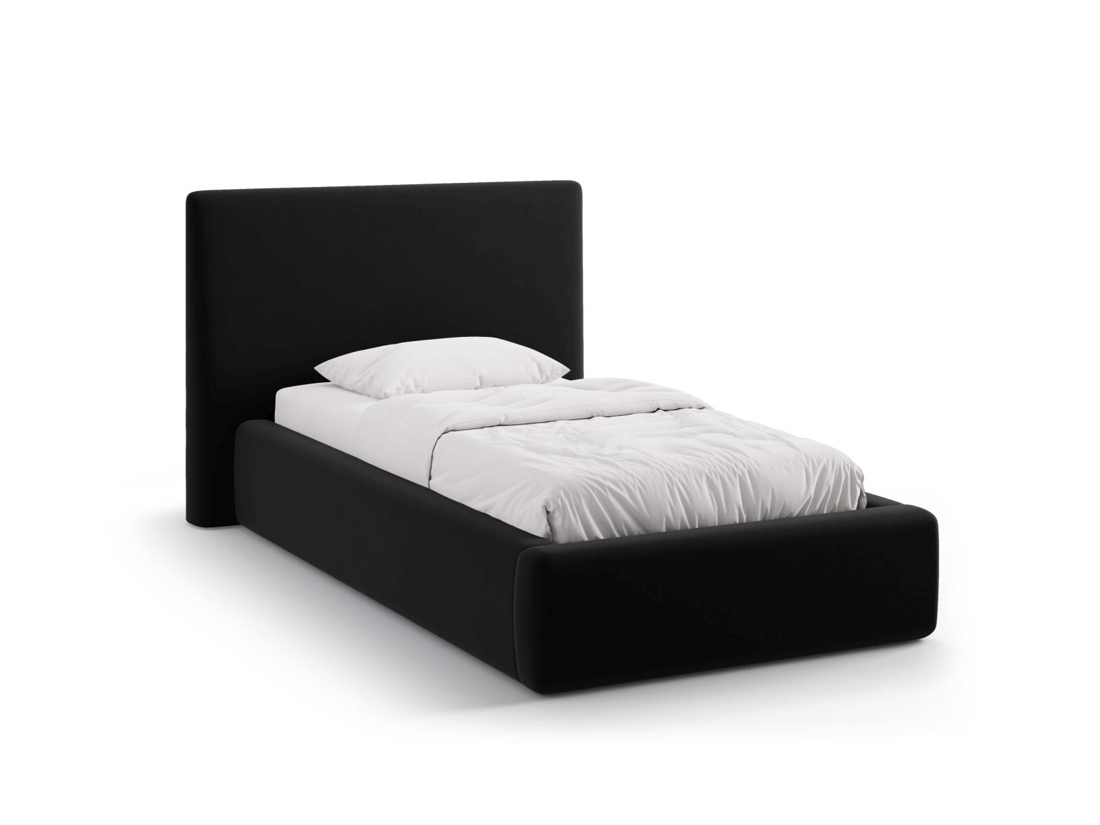 Asti Storage Bed With Headboard, 130x220 cm — Black