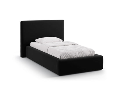 Asti Storage Bed With Headboard, 130x220 cm — Black