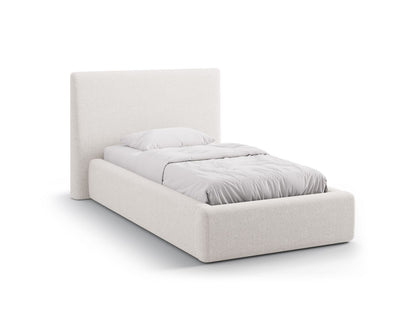 Asti Storage Bed With Headboard, 130x220 cm — Light Beige