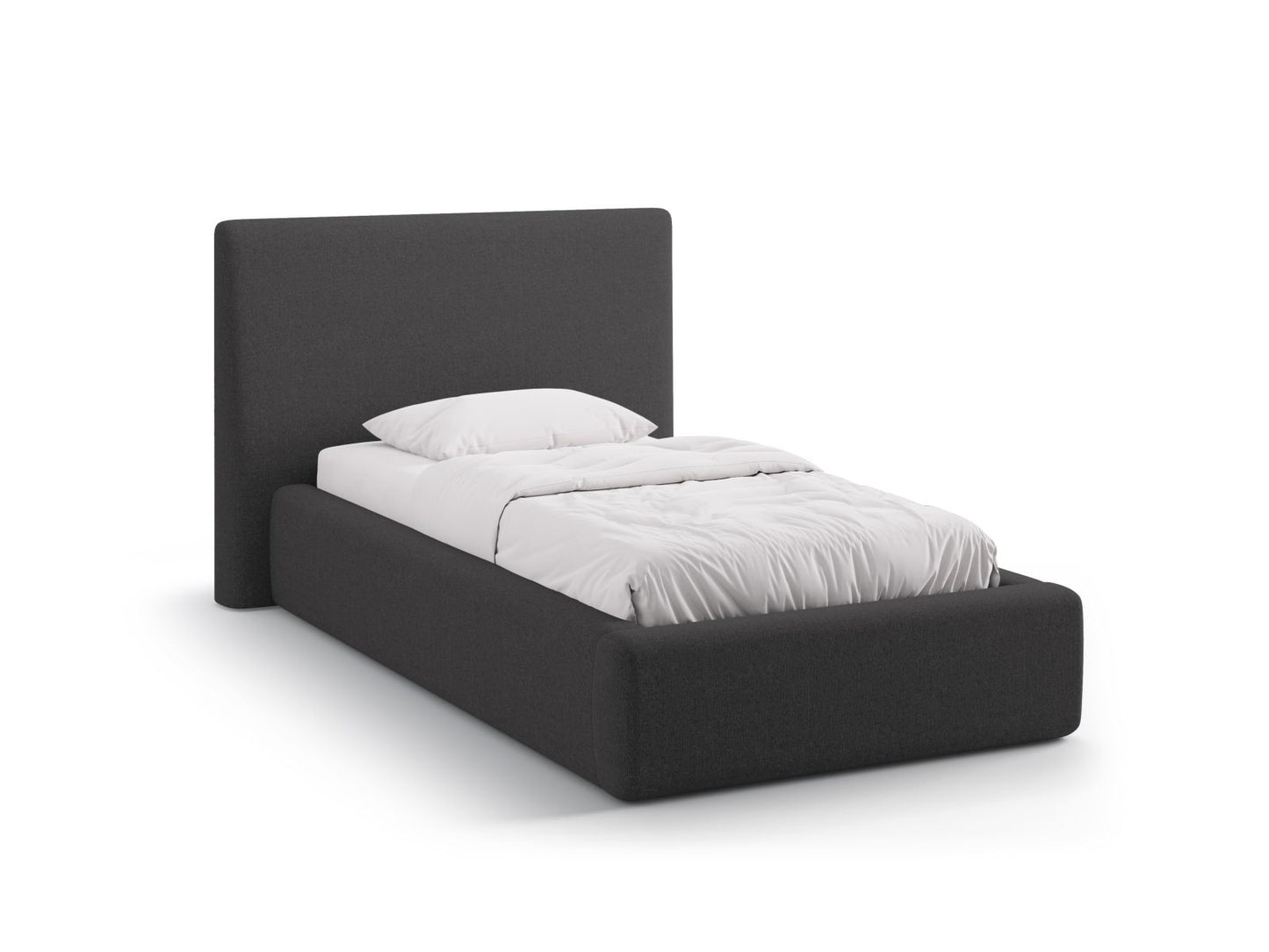 Asti Storage Bed With Headboard, 130x220 cm — Anthracite