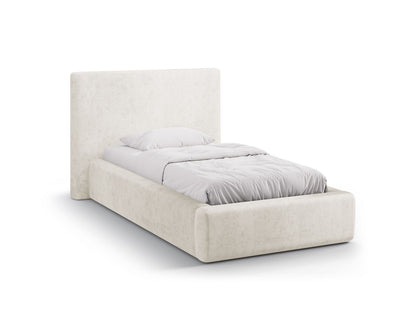 Asti Storage Bed With Headboard, 130x220 cm — Light Beige