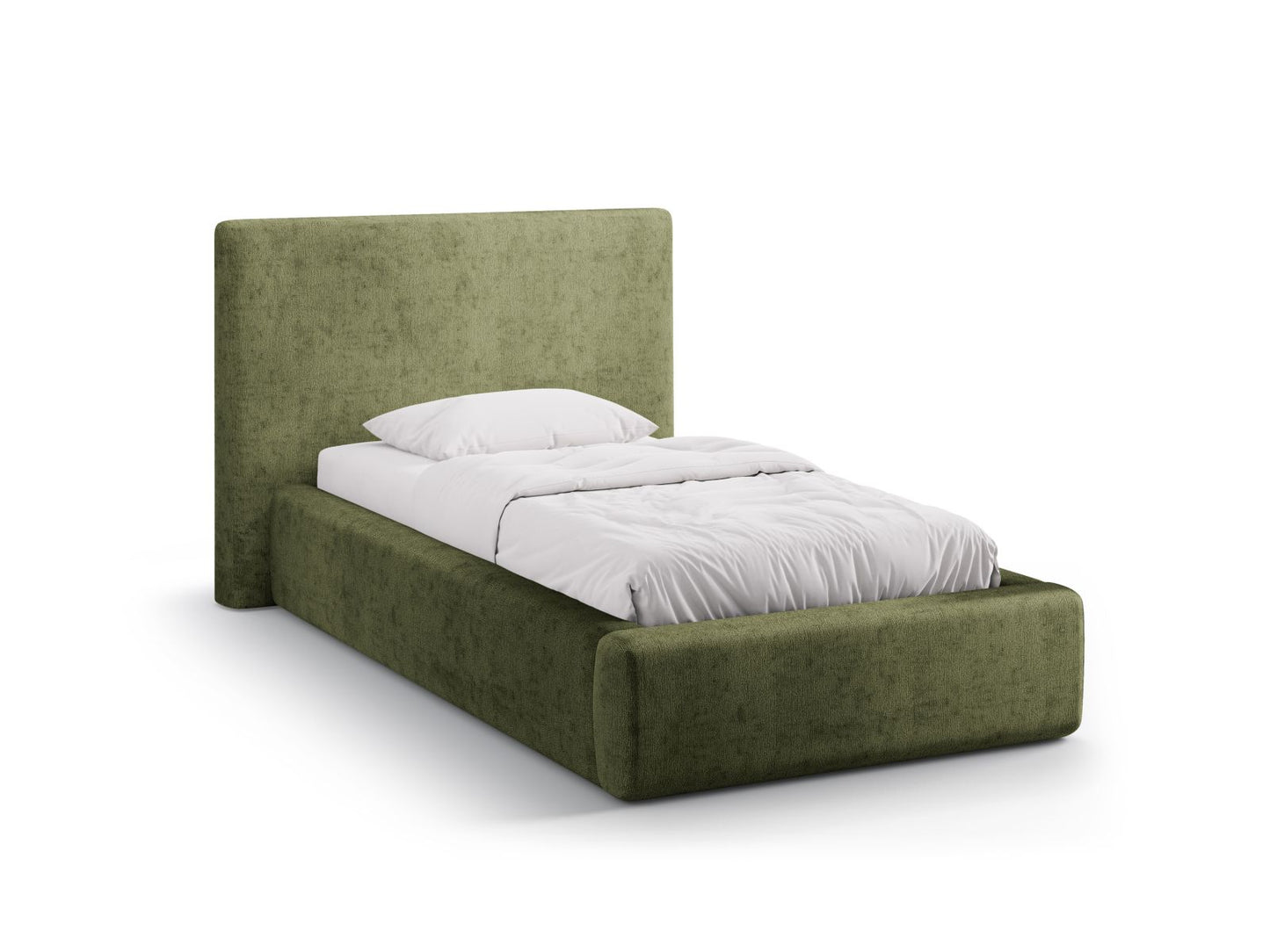 Asti Storage Bed With Headboard, 130x220 cm — Green