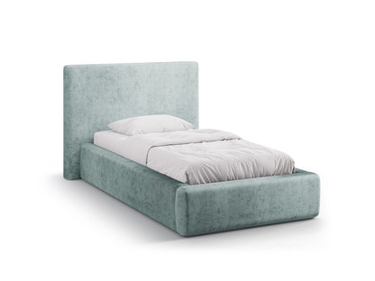 Asti Storage Bed With Headboard, 130x220 cm — Light Blue