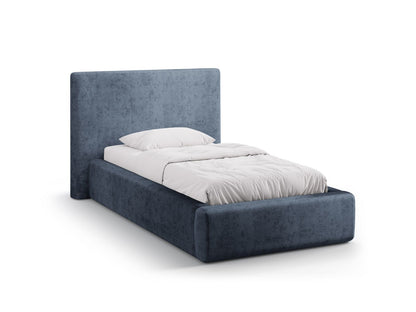 Asti Storage Bed With Headboard, 130x220 cm — Dark Blue